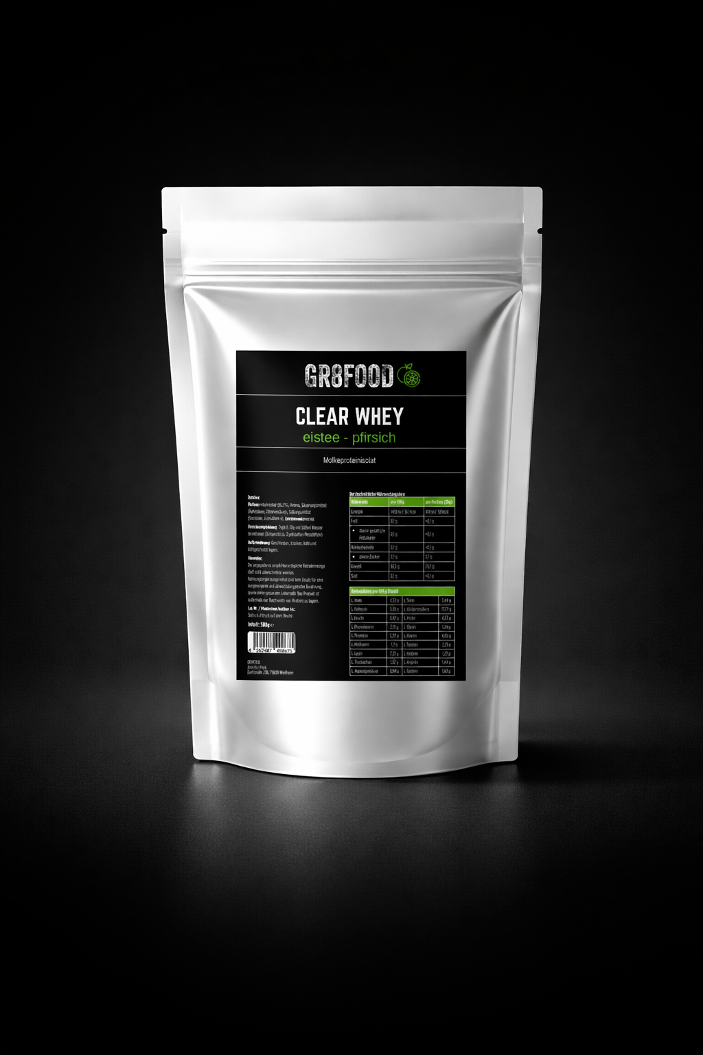 GR8 Clear Whey Protein Eistee Pfirsich - 500g